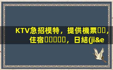KTV急招模特，提供機票，住宿，日結(jié)